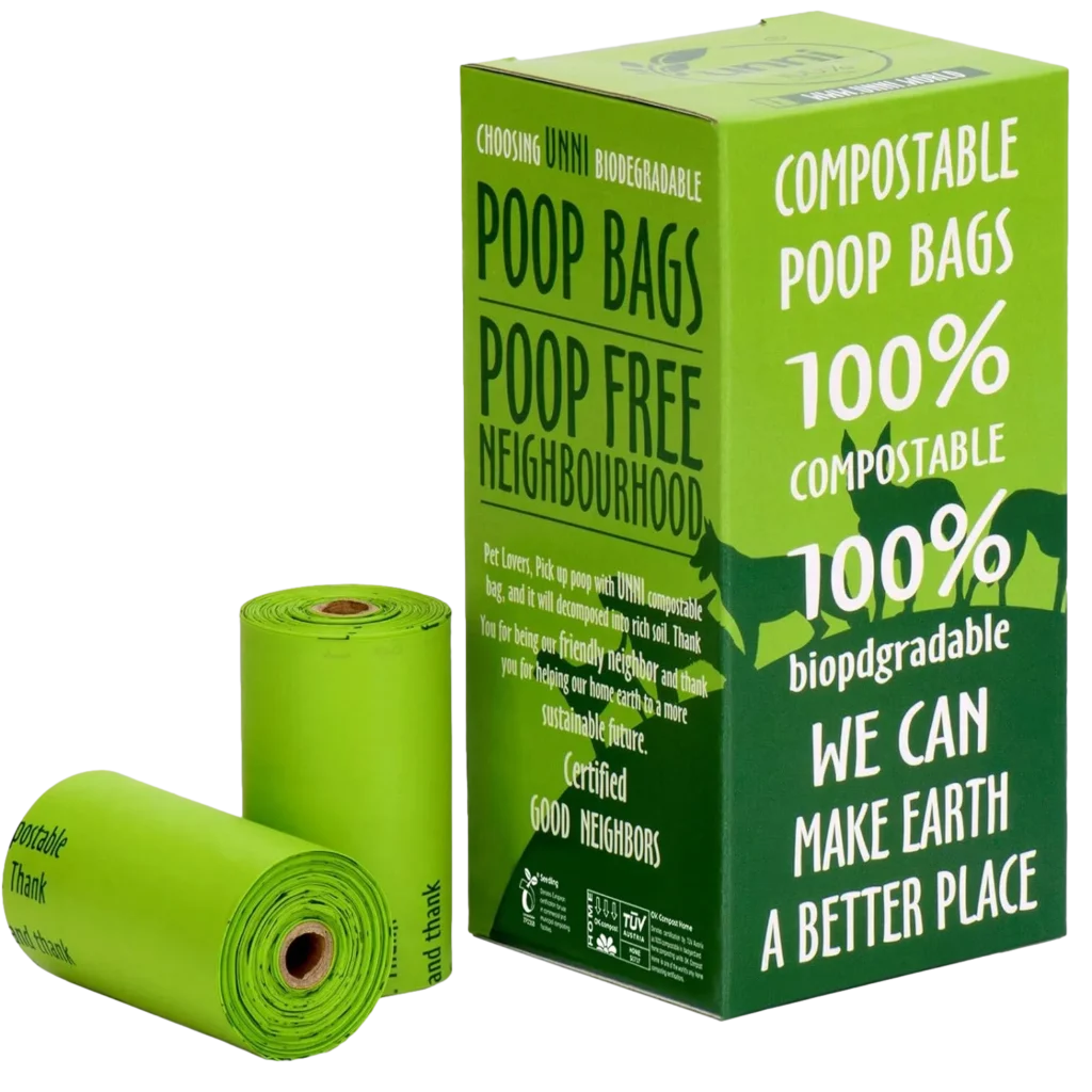 dog poop bag in box from EcoWasteBag